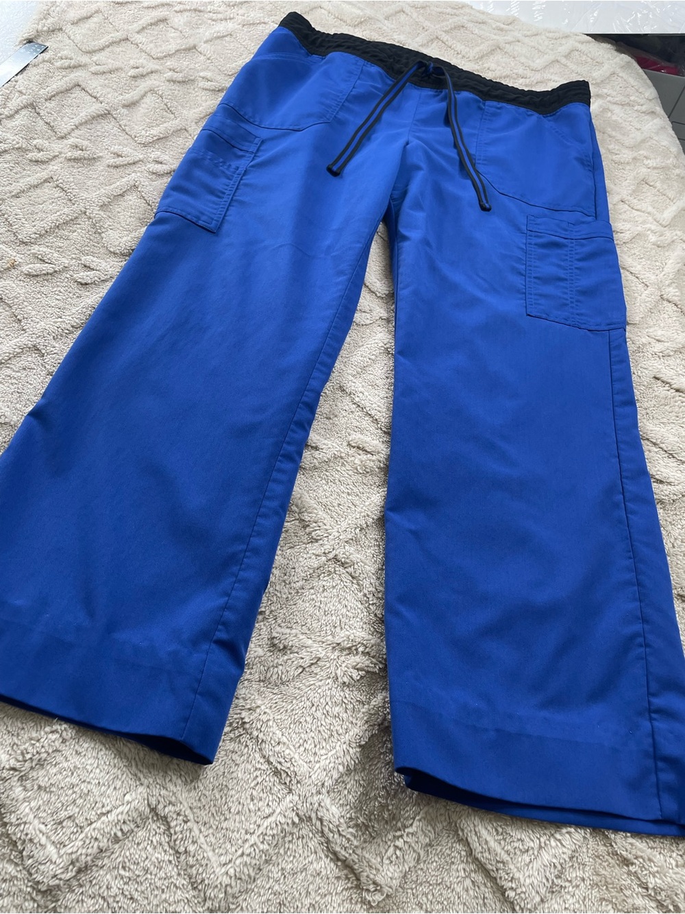 ScrubStar Electric Blue Straight Leg Scrub Pants Size Medium Medical Staff